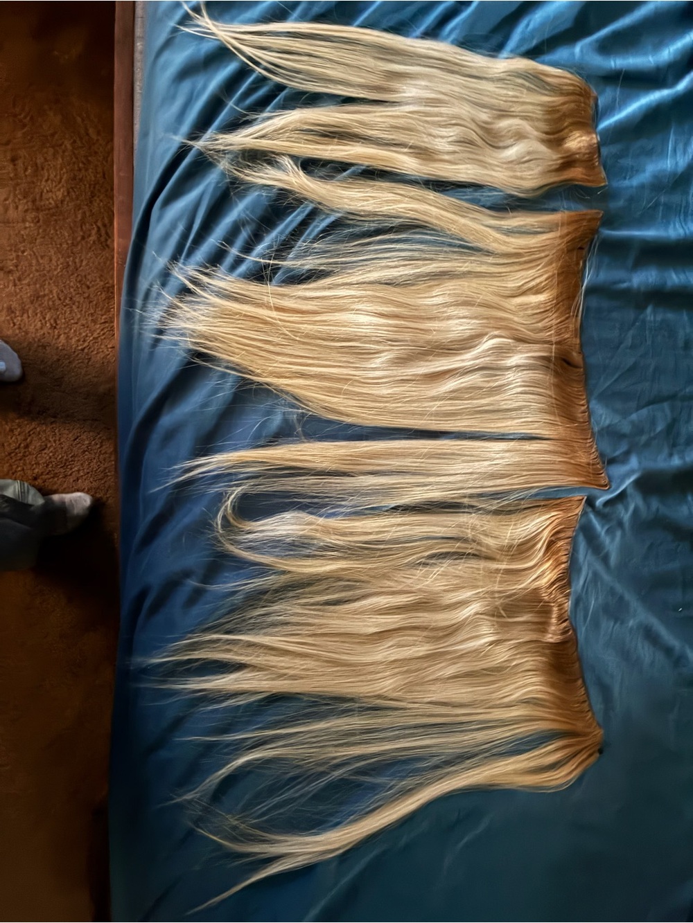 Real hair toasted marshmallow color 16”weft
